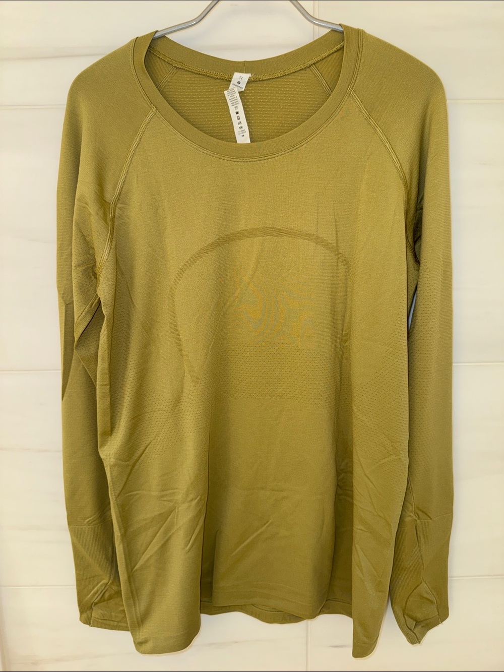 Lululemon Swiftly Tech Long Sleeve Top in Olive Green